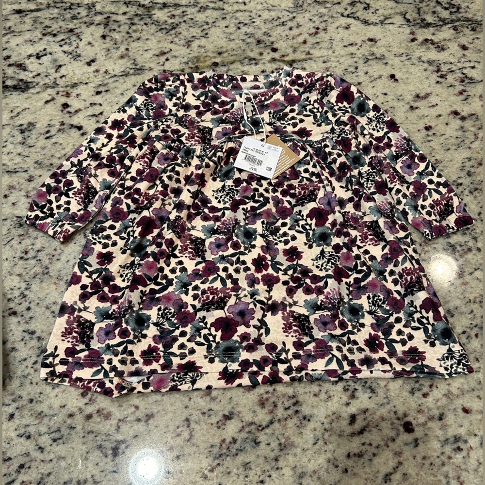 Floral Long Sleeve Baby Dress size 12months